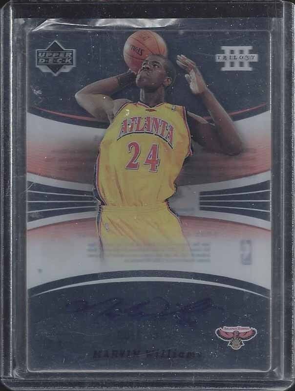 MARVIN WILLIAMS 2005-06 UPPER DECK TRILOGY AUTO FOCUS GLASS ON CARD AUTO RC