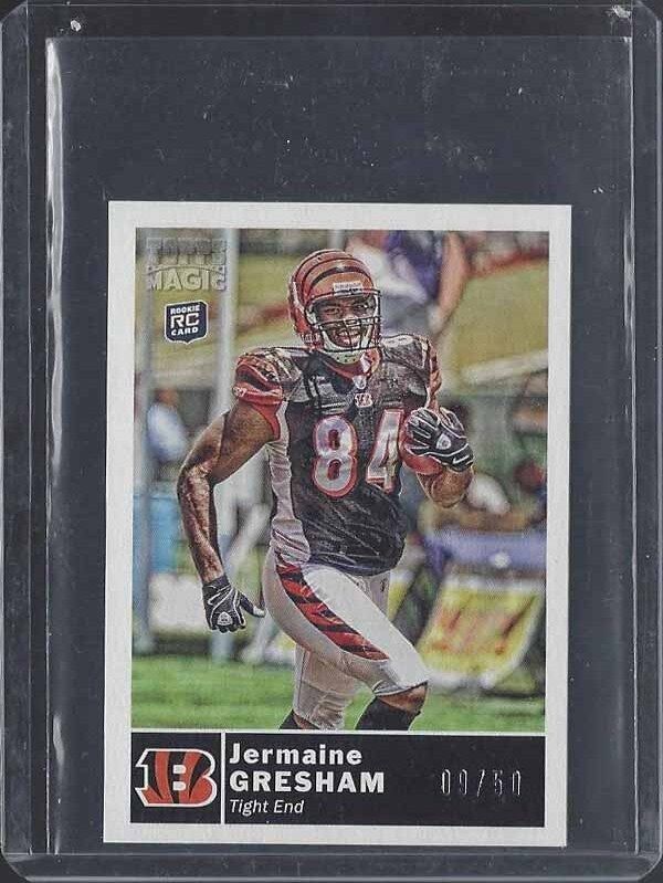 JERMAINE GRESHAM 2010 TOPPS MAGIC MINI PIGSKIN RARE ROOKIE RC #D 9/50