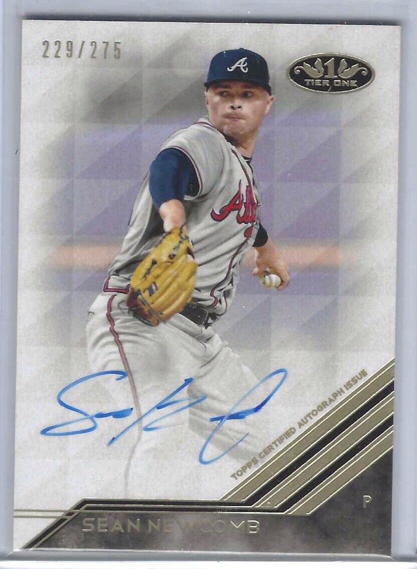 SEAN NEWCOMB 2018 TOPPS TIER ONE AUTO #d /275