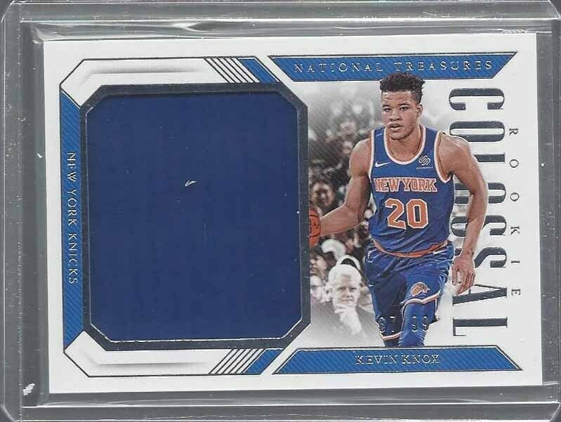 KEVIN KNOX 2018-19 NATIONAL TREASURES COLOSSAL JUMBO JERSEY RC #D 67/99