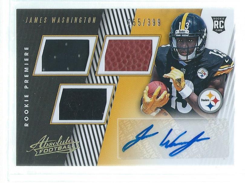JAMES WASHINGTON 2018 PANINI ABSOLUTE RPM TRIPLE JERSEY AUTO RC #D 255/399
