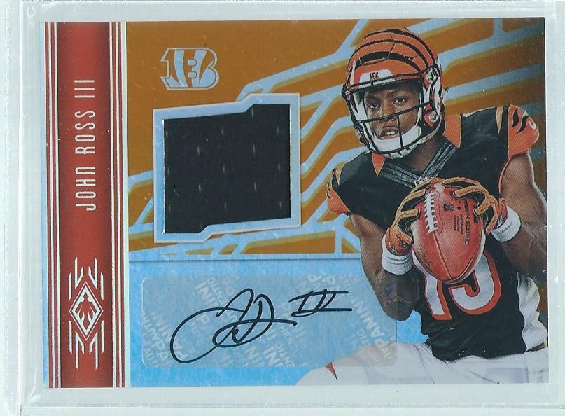 JOHN ROSS III 2017 PANINI PHOENIX JERSEY AUTO ORANGE RC #D /99