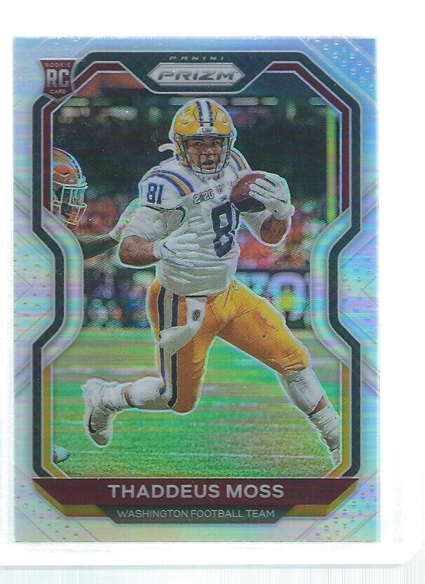THADDEUS MOSS 2020 PANINI PRIZM SILVER PRIZMS ROOKIE RC #386