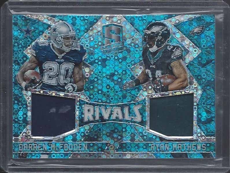1/1 RYAN MATHEWS MCFADDEN 2016 SPECTRA NEON BLUE RIVALS JERSEY #D 24/35 JSY #24!