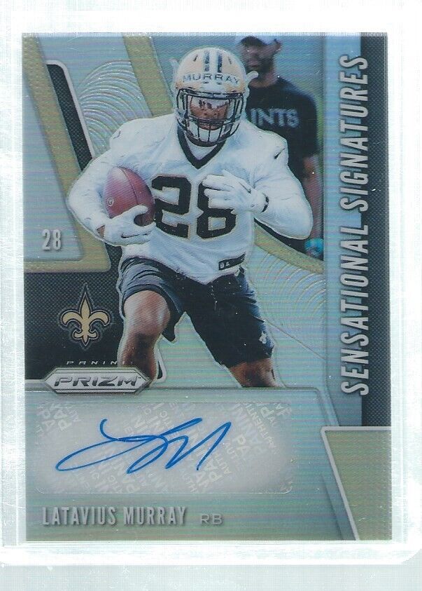 LATAVIUS MURRAY 2019 PRIZM SENSATIONAL SIGNATURES SILVER PRIZMS AUTO