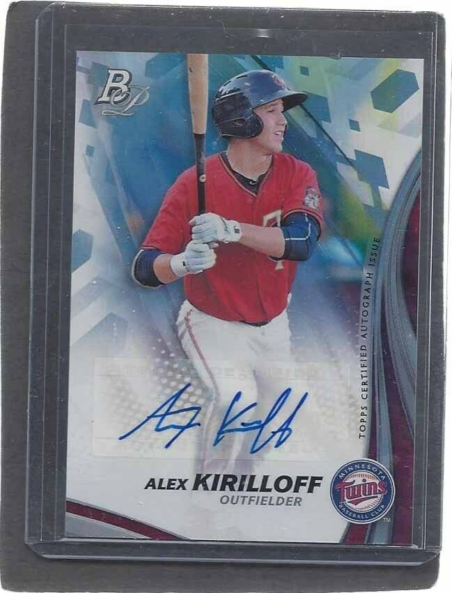 ALEX KIRILOFF 2017 BOWMAN PLATINUM TWINS PROSPECT AUTO