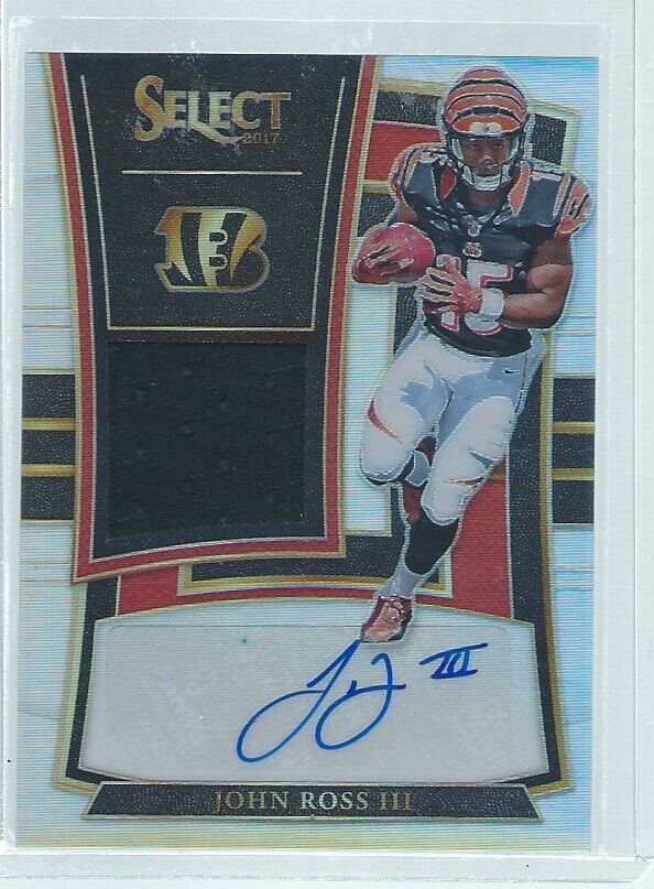 JOHN ROSS III 2017 PANINI SELECT PRIZM JERSEY AUTO RC #D 22/199