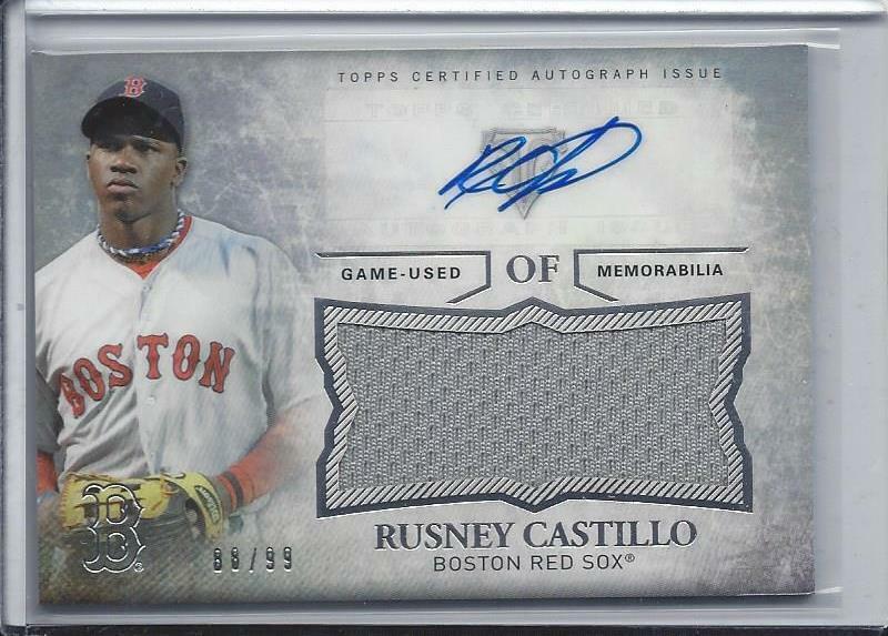 RUSNEY CASTILLO 2015 TOPPS TRIPLE THREADS SILVER RED SOX AUTO #D /99
