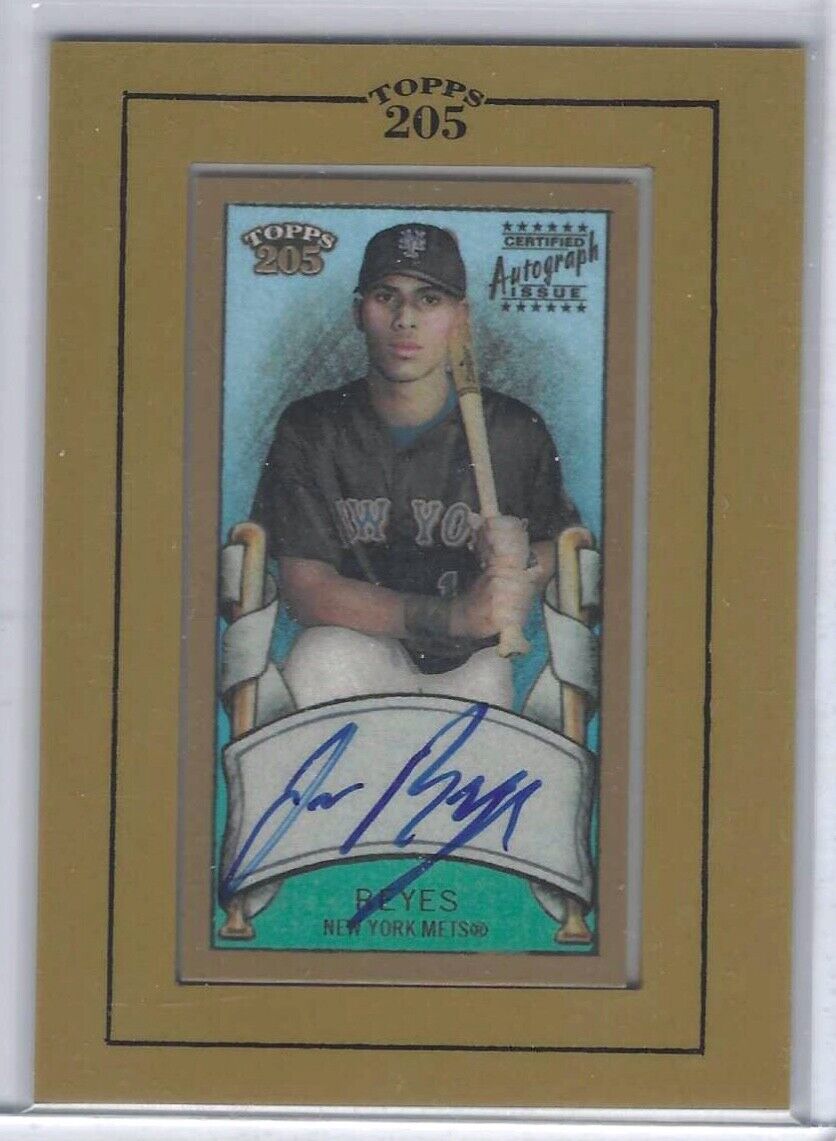 JOSE B. REYES 2003 TOPPS 205 BASEBALL ON CARD AUTO #TA-JR