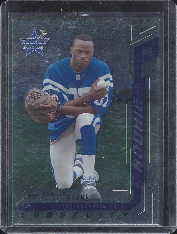 REGGIE WAYNE 2001 ROOKIES & STARS LONGEVITY SILVER ROOKIE RC #D 6/25