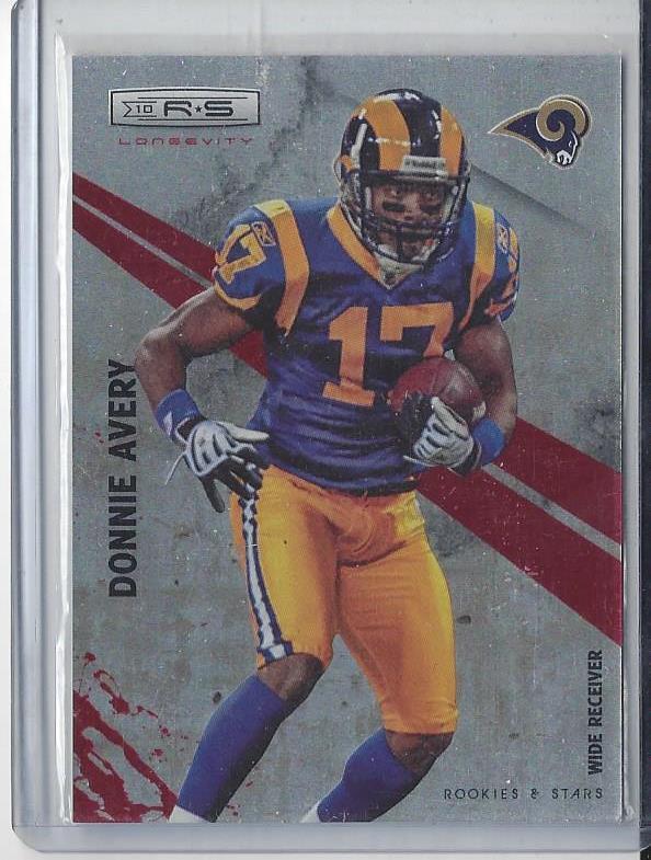 1/1 DONNIE AVERY 2010 ROOKIES & STARS LONGEVITY RUBY #D 17/100 HIS JERSEY #17!!!