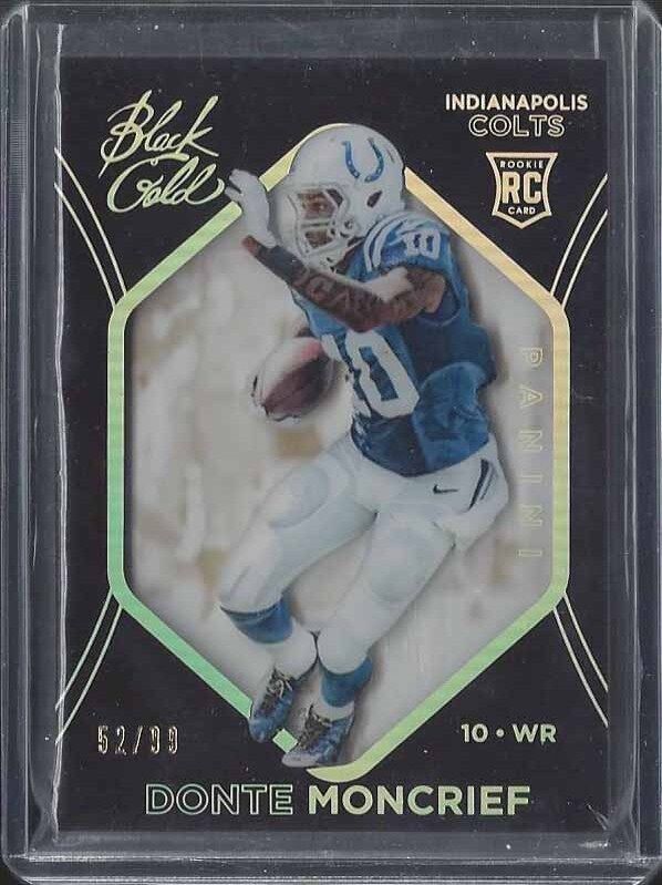 DONTE MONCRIEF 2014 PANINI BLACK GOLD GOLD HOLOFOIL COLTS ROOKIE RC #D /99