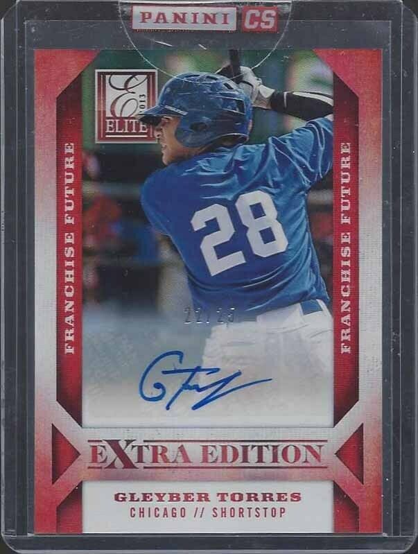 GLEYBER TORRES 2013 ELITE EXTRA EDITION PROSPECT FRANCHISE FUTURE AUTO #D 22/25