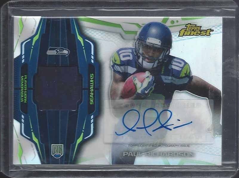 PAUL RICHARDSON 2014 FINEST REFRACTOR RPA SEAHAWKS ROOKIE PATCH AUTO RC
