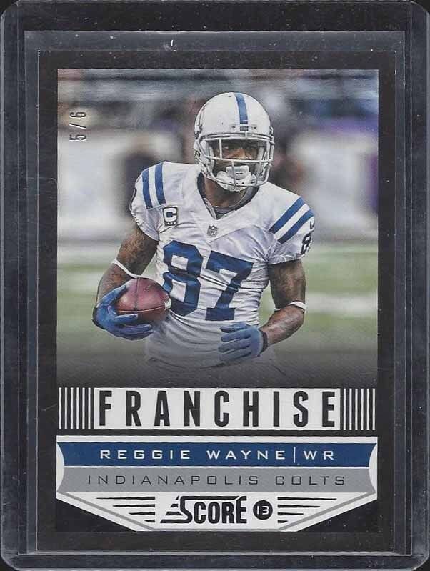 REGGIE WAYNE 2013 SCORE FRANCHISE COLTS BLACK BORDER #D 5/6
