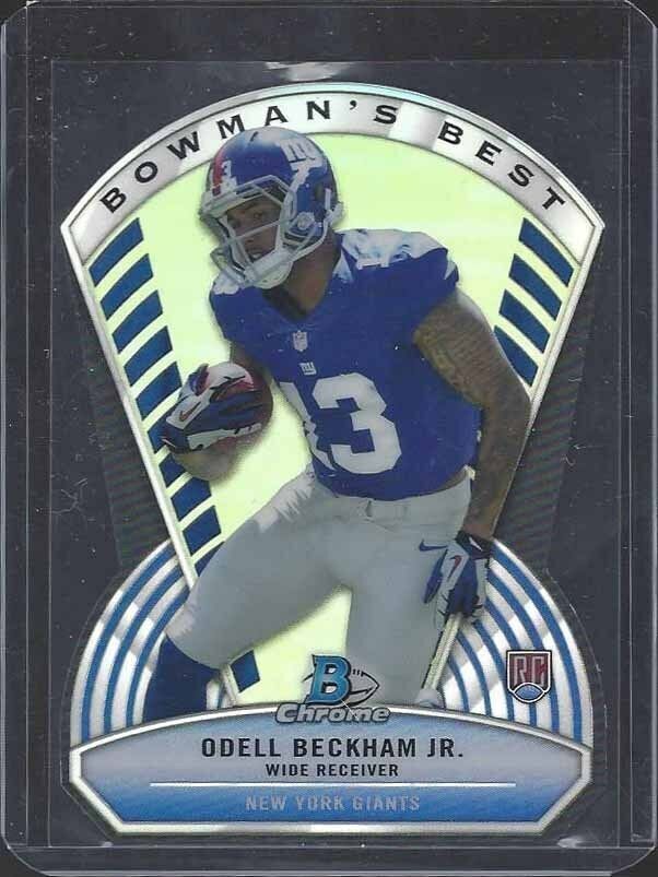 ODELL BECKHAM JR. 2014 BOWMAN CHROME BOWMAN'S BEST ROOKIE DIE CUT REFRACTOR RC