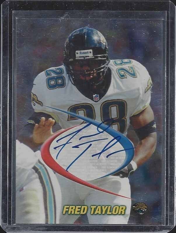 FRED TAYLOR 1998 COLLECTORS EDGE JAGUARS ON CARD ROOKIE AUTO RC