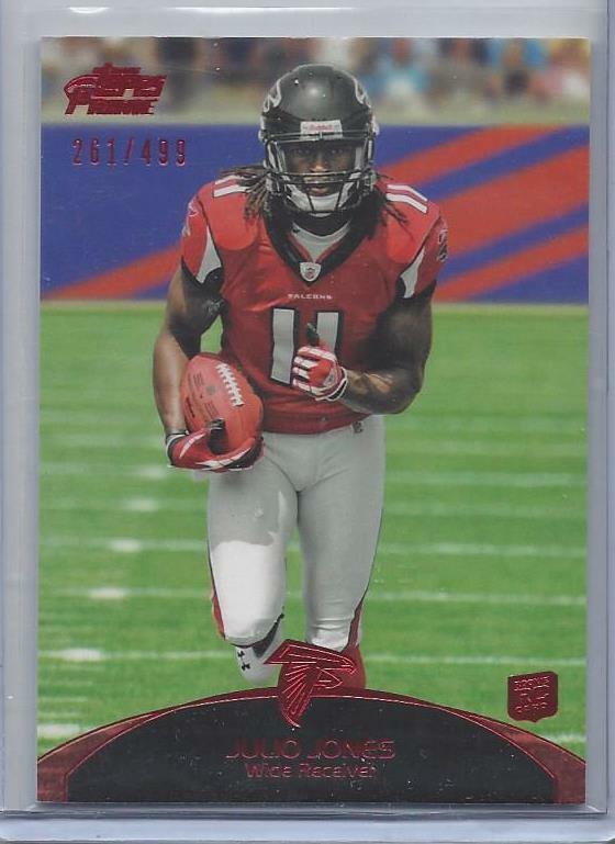 JULIO JONES 2011 TOPPS PRIME RED ROOKIE RC #D /499