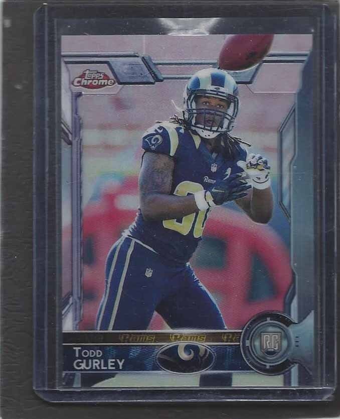 TODD GURLEY 2015 TOPPS CHROME SP ROOKIE PHOTO VARIATION RC SHORT PRINT RC #110