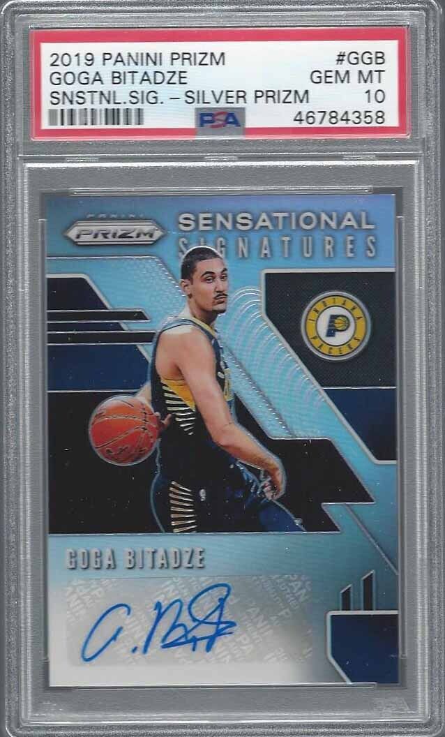 GOGA BITADZE 2019-20 PANINI PRIZM SENSATIONAL SILVER PRIZM AUTO RC PSA 10 POP 3