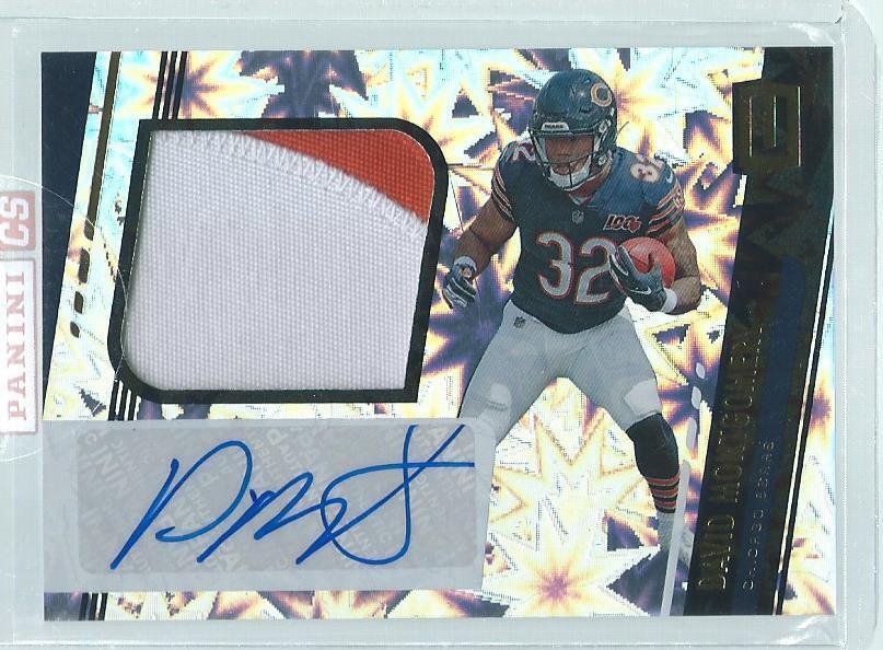 DAVID MONTGOMERY 2019 PANINI UNPARALLELED 2 COLOR PATCH AUTO IMPACT RC #D 38/75