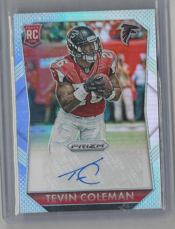 TEVIN COLEMAN 2015 PANINI PRIZM REFRACTOR PRIZMS ROOKIE AUTO RC #D 61/100