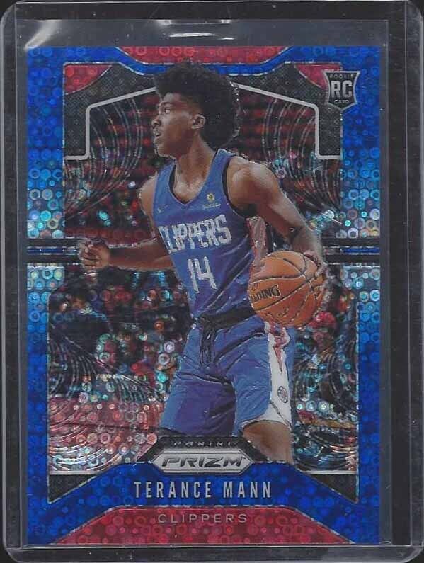 TERANCE MANN 2019-20 PANINI PRIZM BLUE FAST BREAK ROOKIE PRIZMS RC #D 9/175