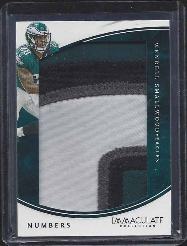 WENDELL SMALLWOOD 2016 IMMACULATE NUMBERS JUMBO 4 COLOR ROOKIE PATCH RC #D /50