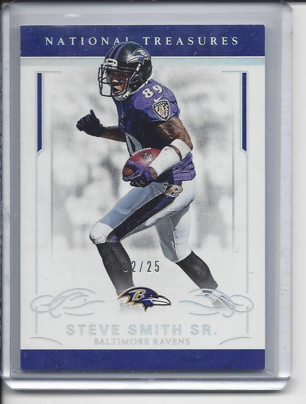 STEVE SMITH 2016 NATIONAL TREASURES SILVER HOLOFOIL #D 2/25