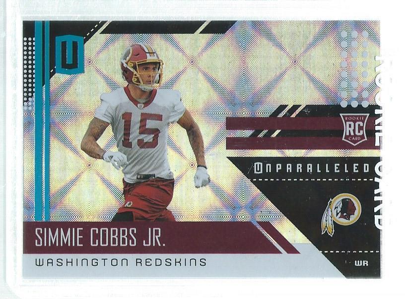 SIMMIE COBBS 2018 UNPARALLELED GALACTIC ROOKIE RC SSP CASE HIT #245