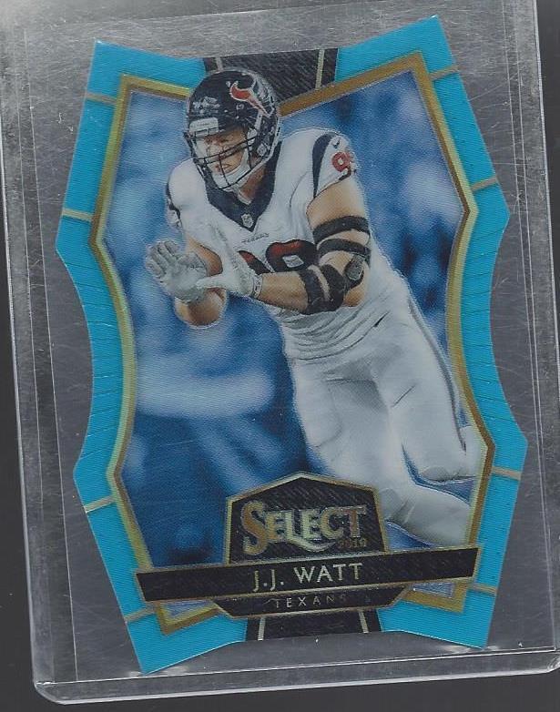 J.J. WATT 2016 PANINI SELECT BLUE DIE CUT PRIZM #D 72/125