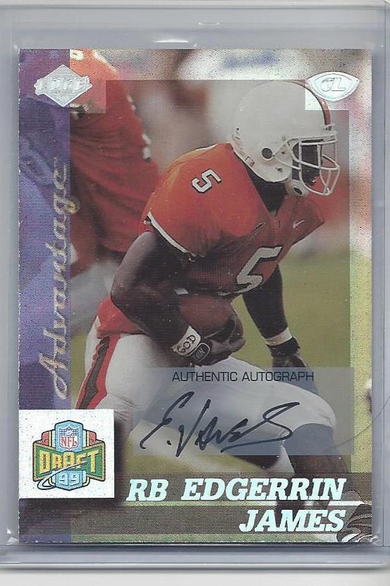 EDGERRIN JAMES 1999 COLLECTORS EDGE ADVANTAGE ON CARD COLTS ROOKIE AUTO RC #170
