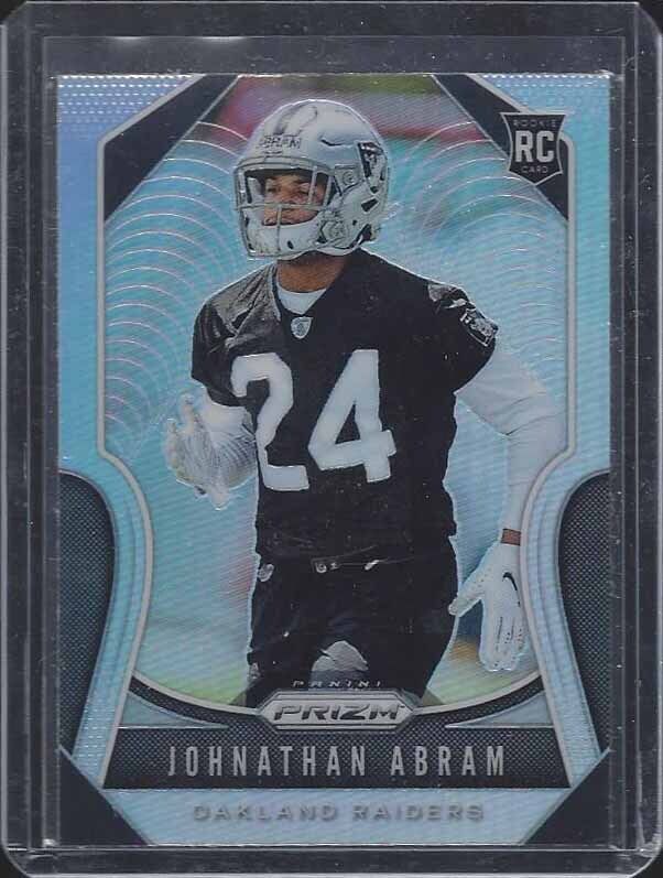 JOHNATHAN ABRAM 2019 PANINI PRIZM SILVER ROOKIE PRIZMS SSP RC #319