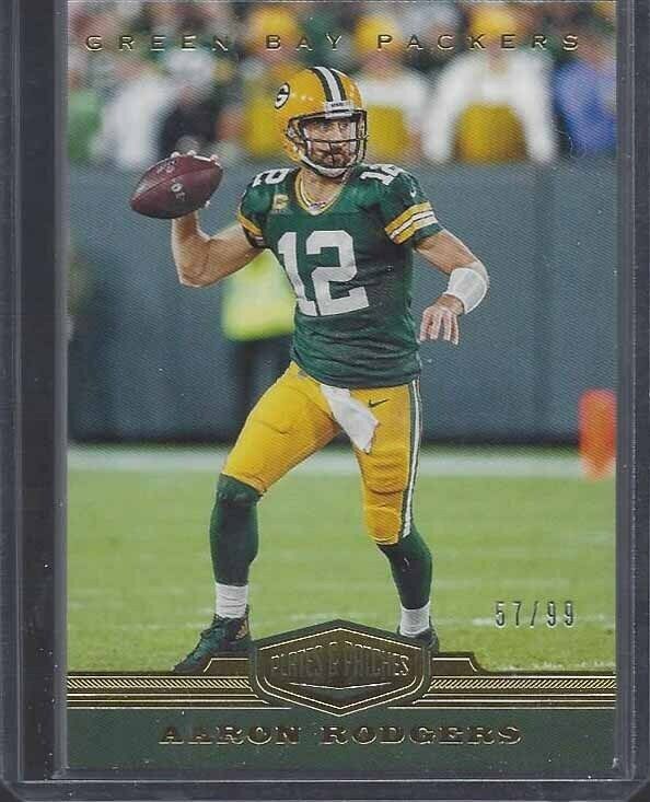 AARON RODGERS 2019 PLATES & PATCHES GOLD #D 57/99