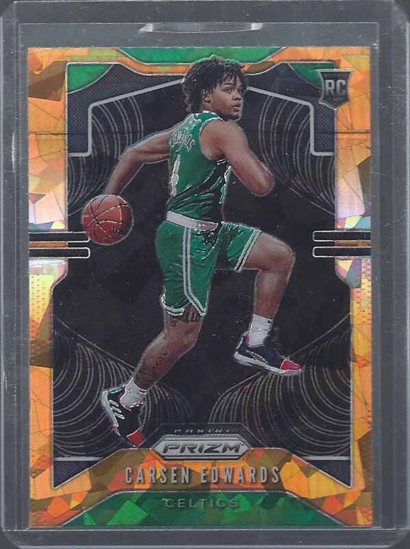 CARSEN EDWARDS 2019-20 PANINI PRIZM ORANGE ICE SSP ROOKIE PRIZMS RC #276