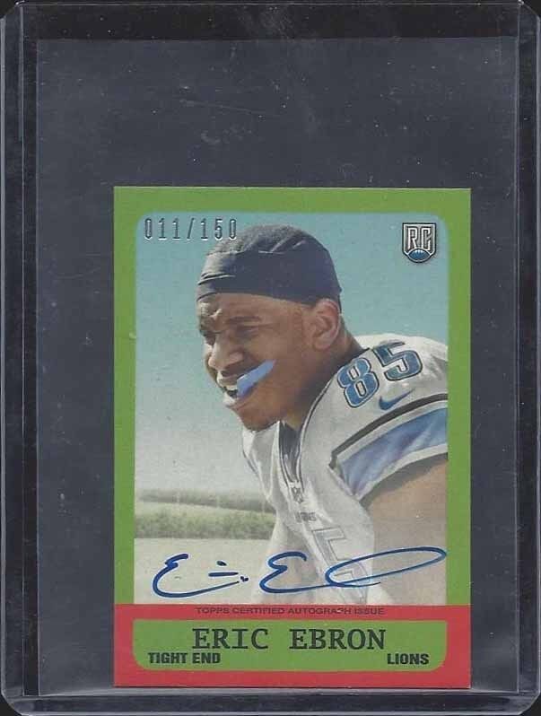 ERIC EBRON 2014 TOPPS MINI ON CARD LIONS ROOKIE AUTO RC #D 11/150