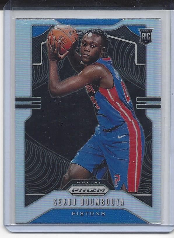 SEKOU DOUMBOUYA 2019-20 PANINI PRIZM SILVER ROOKIE PRIZMS SSP RC #261