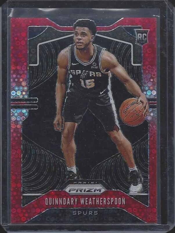 QUINNDARY WEATHERSPOON 2019-20 PANINI PRIZM RED FAST BREAK ROOKIE PRIZMS RC /125