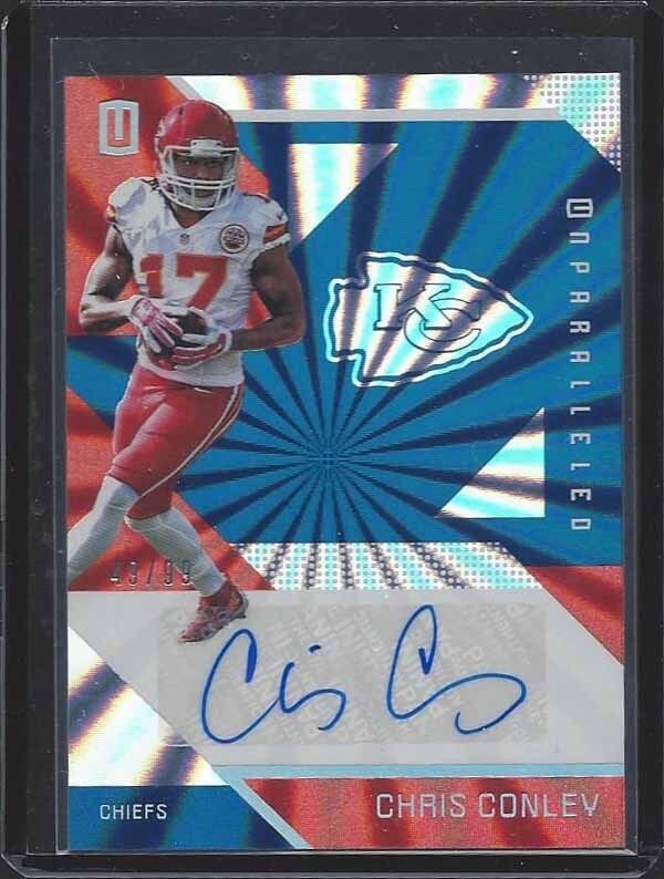 CHRIS CONLEY 2016 PANINI UNPARALLELED CHIEFS AUTO #D 49/99