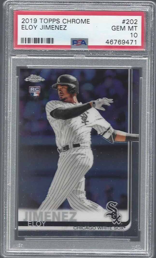 ELOY JIMENEZ 2019 TOPPS CHROME TRUE ROOKIE RC #202 PSA 10 GEM MINT