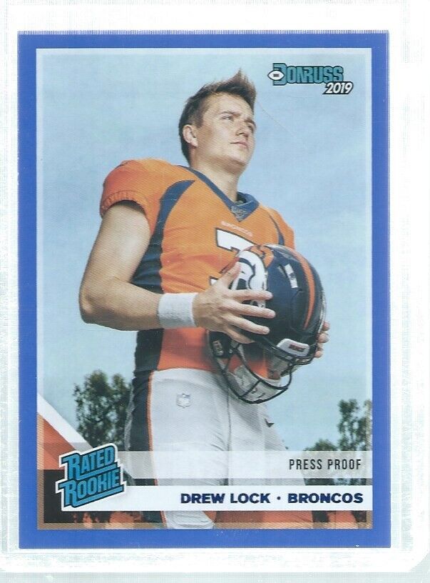 DREW LOCK 2019 DONRUSS RATED ROOKIE PRESS PROOF BLUE RC #303