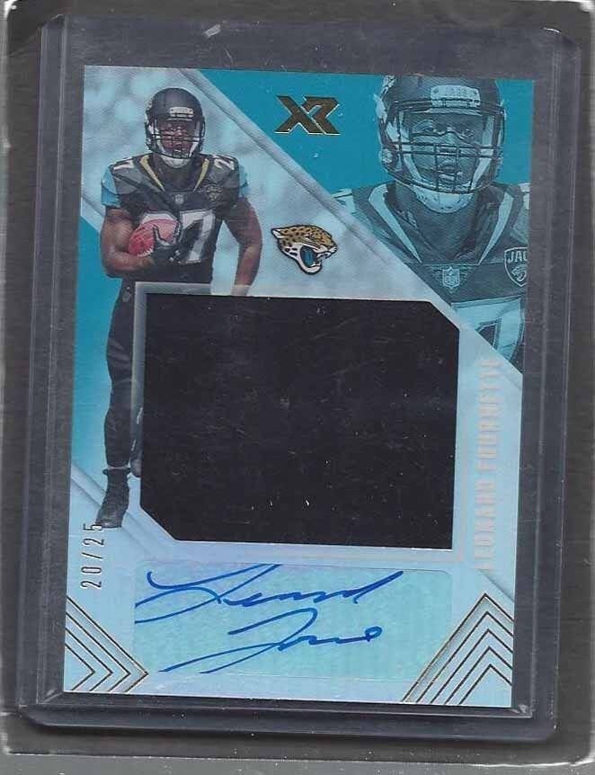 LEONARD FOURNETTE 2017 PANINI XR JUMBO ROOKIE JERSEY AUTO RC #D 20/25