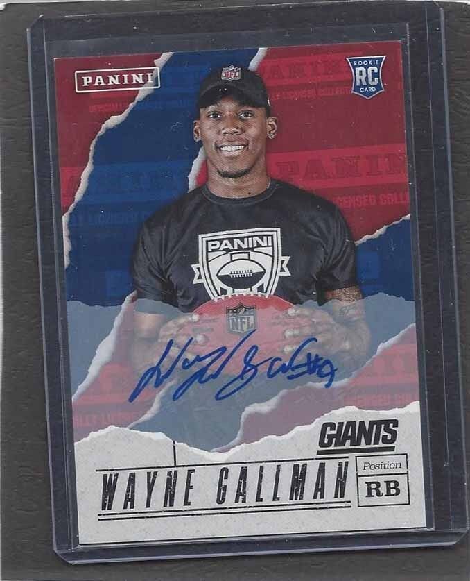 WAYNE GALLMAN 2017 PANINI FATHER'S DAY GIANTS ROOKIE AUTO RC #71