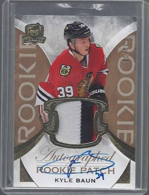 KYLE BAUN 2015-16 UPPER DECK THE CUP GOLD RPA ROOKIE PATCH AUTO RC #D 10/24