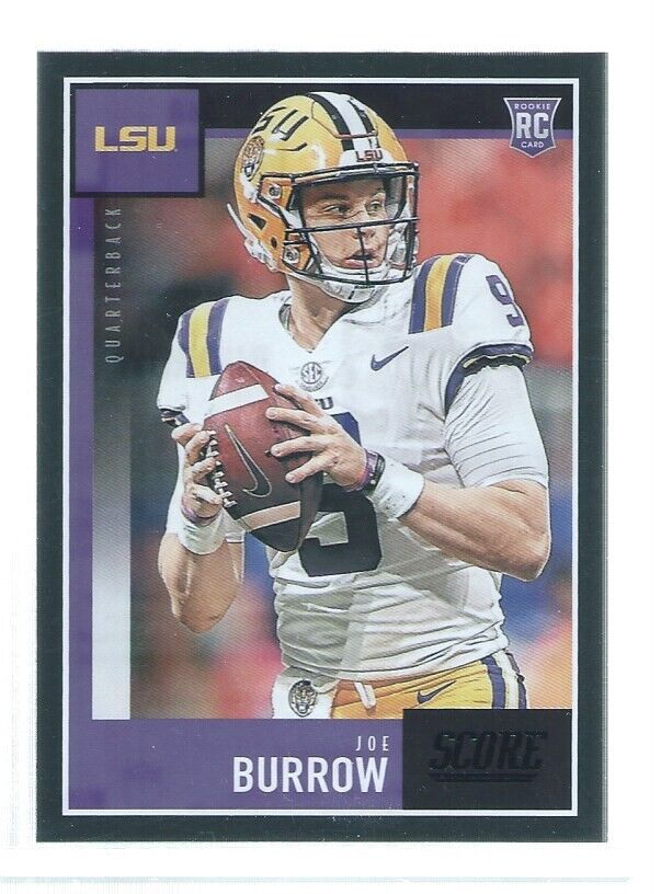JOE BURROW 2020 SCORE BLACK LSU ROOKIE RC SP #360