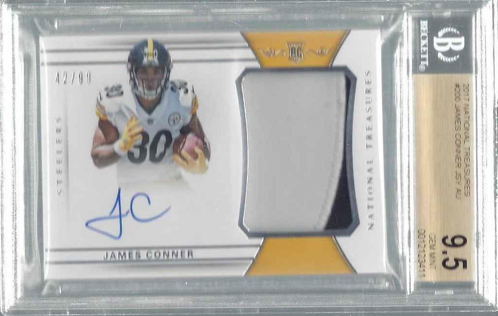 JAMES CONNER 2017 NATIONAL TREASURES RPA ROOKIE PATCH AUTO RC /99 BGS 9.5 10 AU