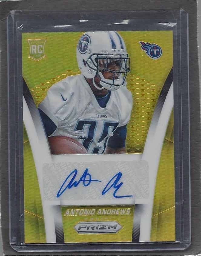 ANTONIO ANDREWS 2014 PANINI PRIZM GOLD PRIZMS ROOKIE AUTO RC #D 2/10