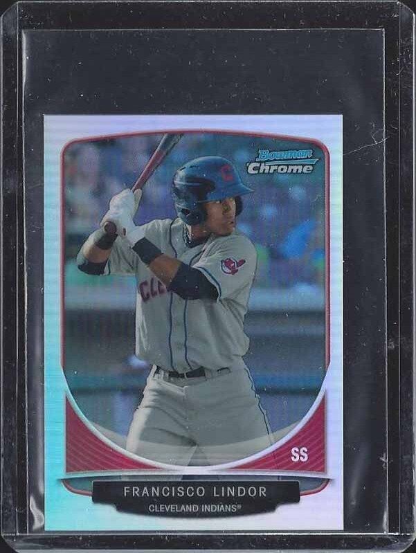 FRANCISCO LINDOR 2013 BOWMAN CHROME PROSPECTS MINI REFRACTOR INDIANS PROSPECT