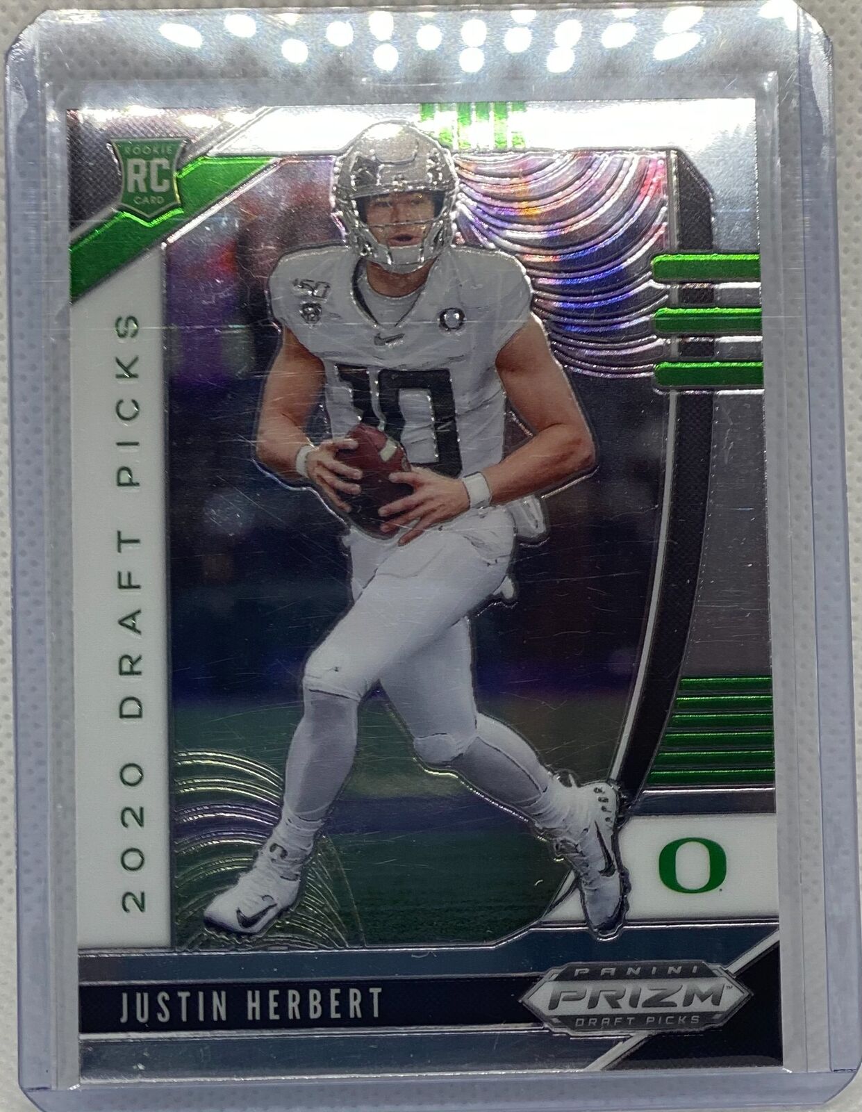 JUSTIN HERBERT 2020 PANINI PRIZM TRUE ROOKIE RC #102