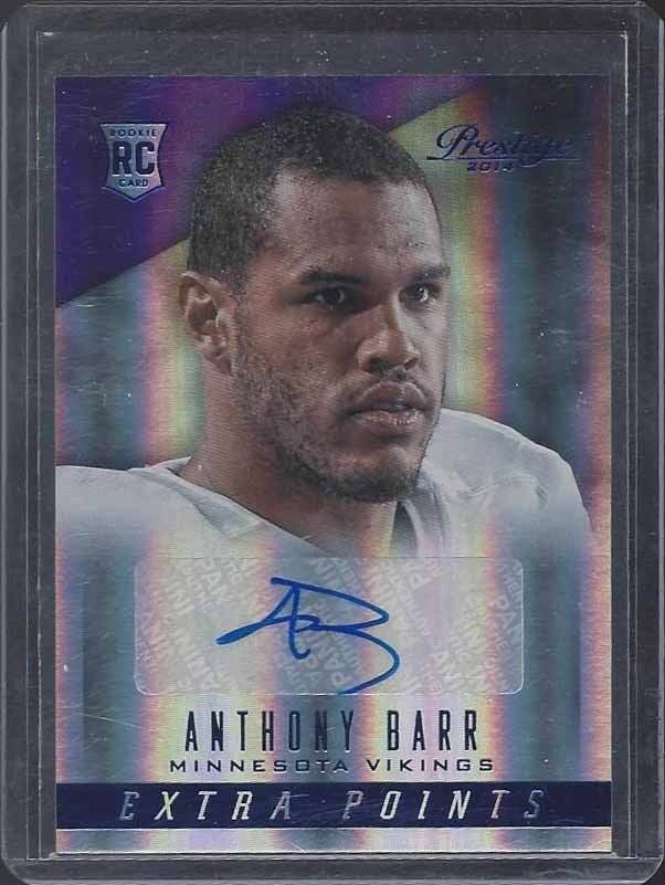 ANTHONY BARR 2014 PRESTIGE EXTRA POINTS BLUE VIKINGS ROOKIE AUTO RC #207